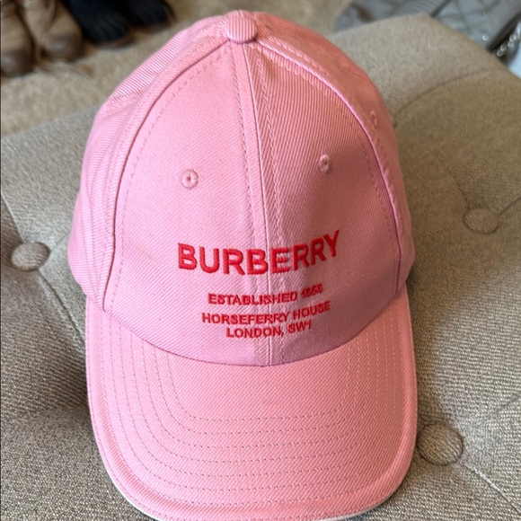 Burberry Pink Logo Baseball Cap - Picture 1 of 10